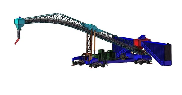 SHIP LOADER WITH FEEDER CONVEYOR SHIP LOADER WITH FEEDER CONVEYOR